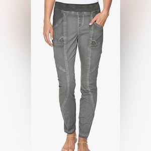 XCVI Dalia Pants 21897 Olive Soft Stretch Cotton/Spandex Size Small Boho Skinny